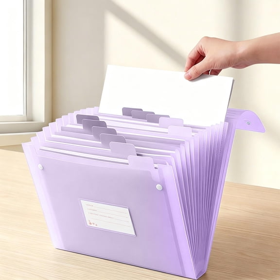 Guozer 13-Pocket Accordion File Organizer,Expanding File Folder with Handle for Bills, Checks and Documents