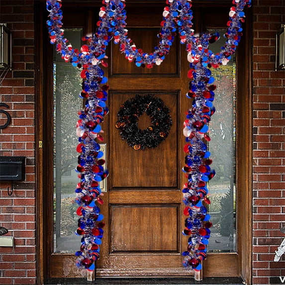 Guozer 4th of July Decoration Garland Patriotic Decoration Ribbons Plastic Ribbons for Party Decorations
