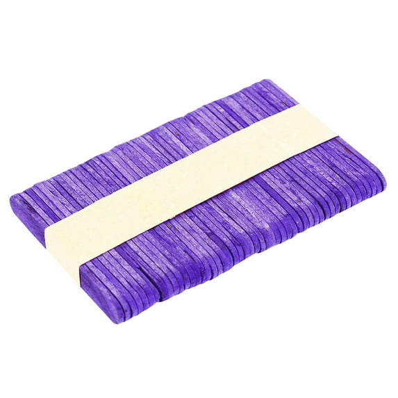 Guozer 50Pcs Wooden Sticks for Handmade Color Crafts Sticks Ice Cream Stick Popsicle Sticks