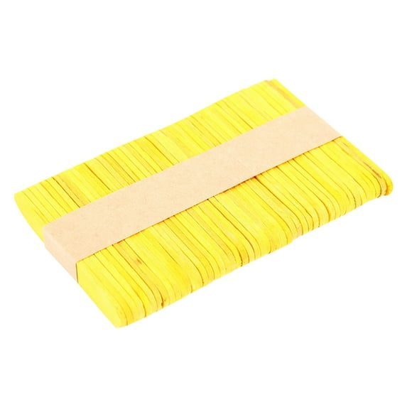 Guozer 50Pcs Wooden Sticks for Handmade Color Crafts Sticks Ice Cream Stick Popsicle Sticks