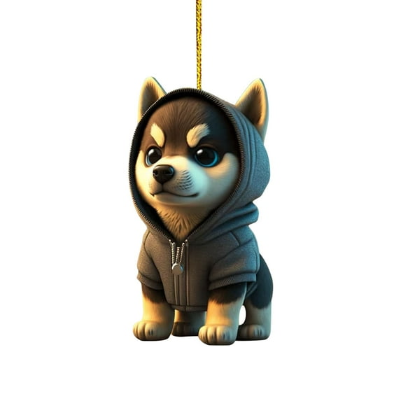 Guozer Border New Product Christmas Dog Car Hanger Christmas Decoration Acrylic Car Hanger Home Hanger