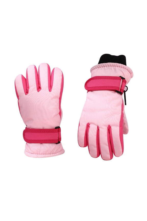 Children's Ski Gloves 1Pair Winter Snow Gloves For Age 3-5 Years Old Children Waterproof Winter Warm Gloves For Snowboarding, Sledding