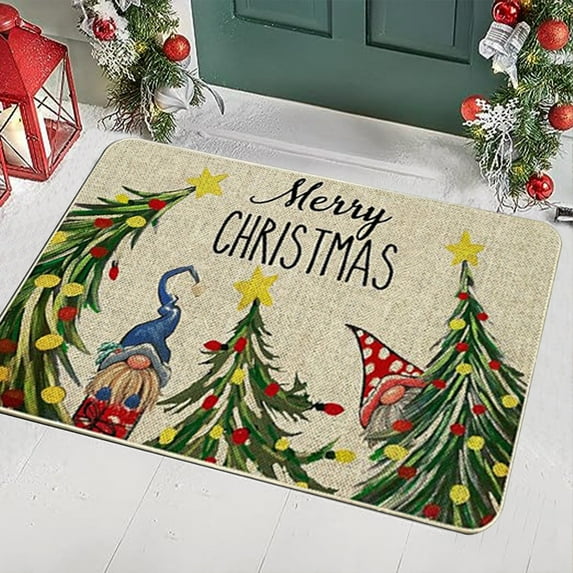 Guozer Christmas Door Mat Outdoor 1PCS Christmas Rugs Holiday Decoration Mats for Home, Dorm, RV, Office