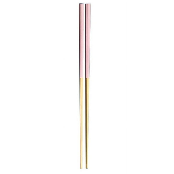 Guozer 1 Pair Reusable Chopsticks Metal Korean Chinese Stainless Steel Chop Sticks
