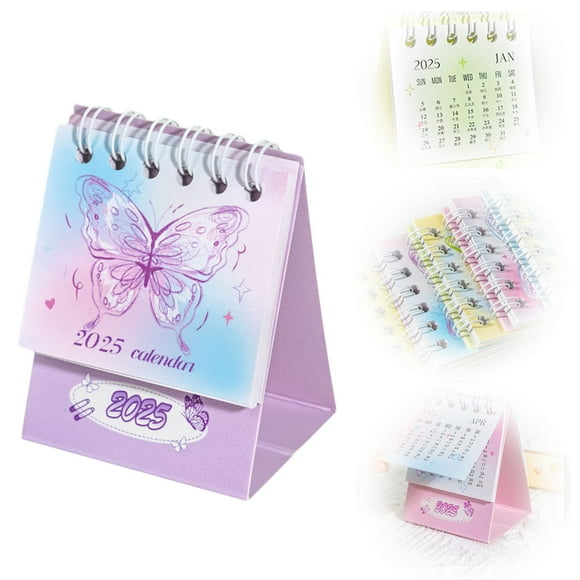Guozer 2024-2025 Monthly Desk Calendar Countdown Suitable for School Office and Family Mini Desk Calendar Office Desktop Decoration Portable Calendar