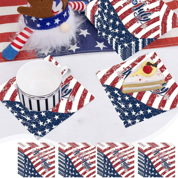 Guozer Clearance 20Pcs Patriotic Napkins for Memorial Day Decorations Disposable Napkins for Patriotic Table Decorations 4th of July Napkins