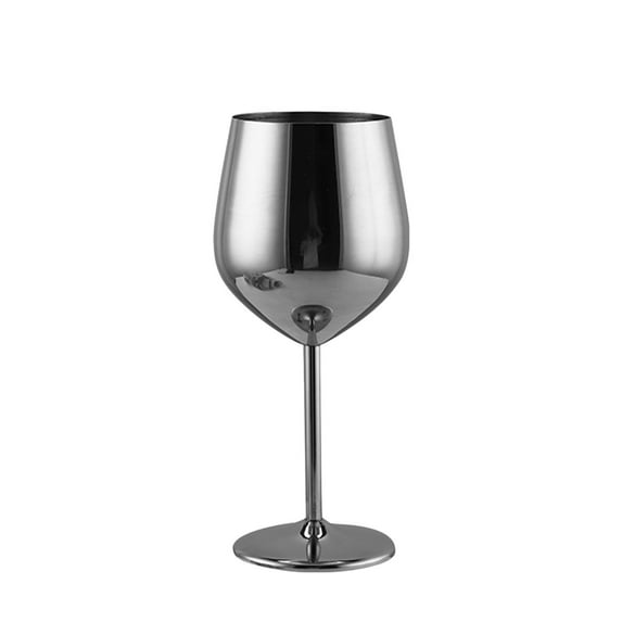 Guozer Clearance 304 Stainless Steel Red Wine Glass Single Layer Goblet Restaurant,stainless Steel Wine Glass.530ml