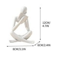 thumbnail image 1 of Guozer Clearance Abstract Figure Reading Statue Decorative Bookshelf Desk Ornament, 1 of 2
