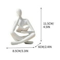 thumbnail image 1 of Guozer Abstract Figure Reading Statue Decorative Bookshelf Desk Ornament, 1 of 2