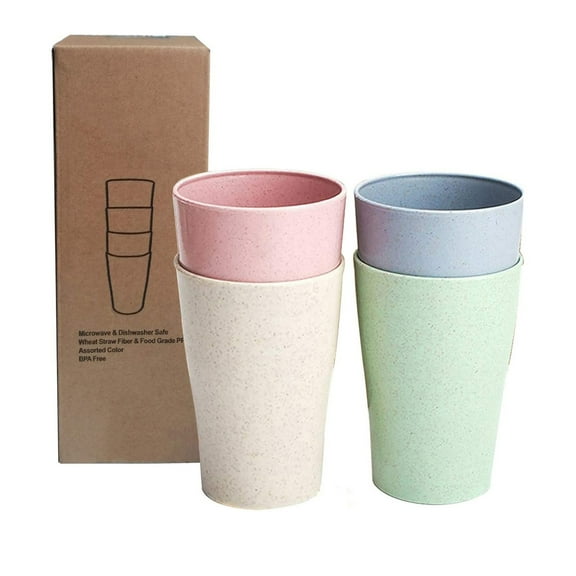 Guozer Adult Drinking Mug 4PCS Children's Wash Cup Adult Wash Cup Children's Drinking Mug Easy To Clean, Stackable And Space Saving