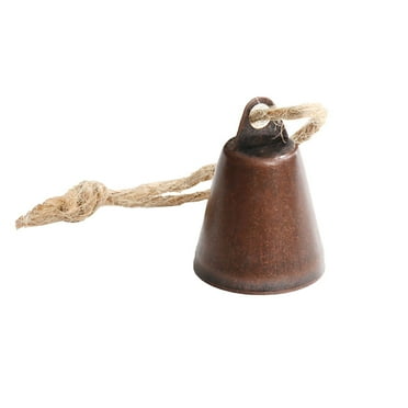 Guozer Christmas Bell Brass Cow Shabby Style Rustic Metal Hanging Giant Cow Bells Decor