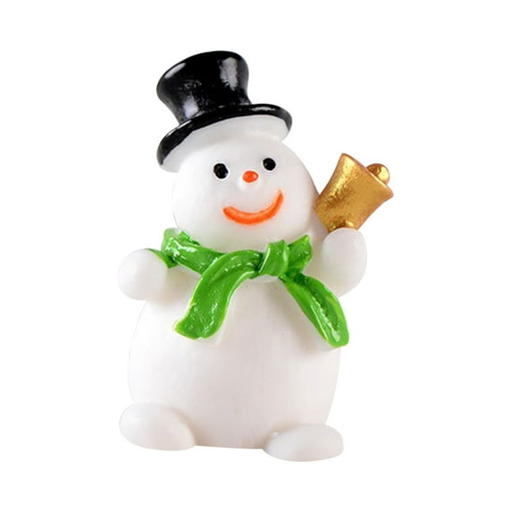 Guozer Christmas Miniature Statue, Mini Resin Christmas Snowman Decoration DIY Christmas Decoration