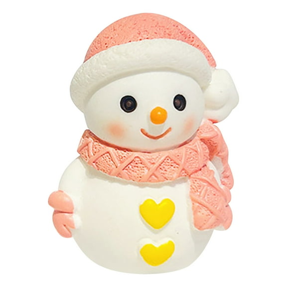 Guozer Christmas Snowman Mini Cute Couple Resin Micro Snow Decoration Christmas Decoration Scene Layout
