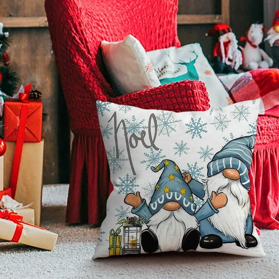Guozer Christmas Trees Snowflake Throw Pillow Cover 1PCS 18 x 18 Inch Winter Holiday Cushion Case Decoration for Sofa Couch