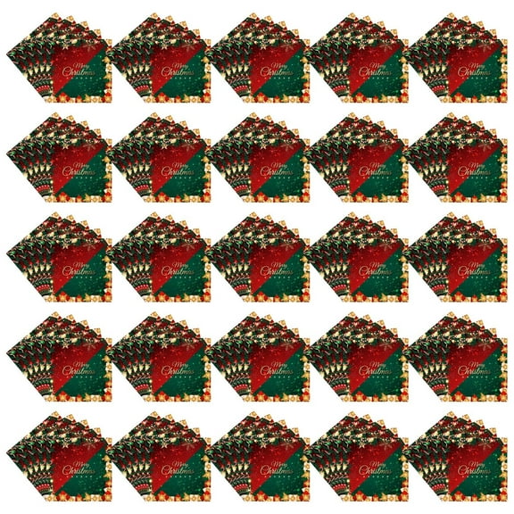 Guozer Disposable Tableware Set for Party Decor, 24Pcs Christmas Napkins for Dinner Party