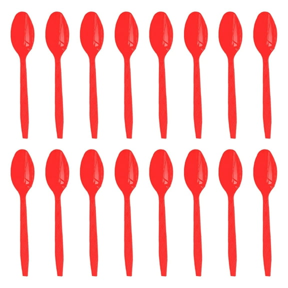Guozer Disposable Tableware Set for Party Decor, 24Pcs Christmas Plastic Spoon for Dinner Party