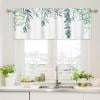 Guozer Floral Short Curtain Kitchen Window Valances 52x18in Spring Valances for Windows