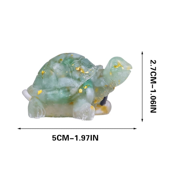Guozer Glass Turtle Figurines 1PCS Hand Carved Statue Hand Carved Paperweight Pocket Sculpture Home Decoration