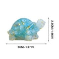 thumbnail image 1 of Guozer Glass Turtle Figurines 1PCS Hand Carved Statue Hand Carved Paperweight Pocket Sculpture Home Decoration, 1 of 5