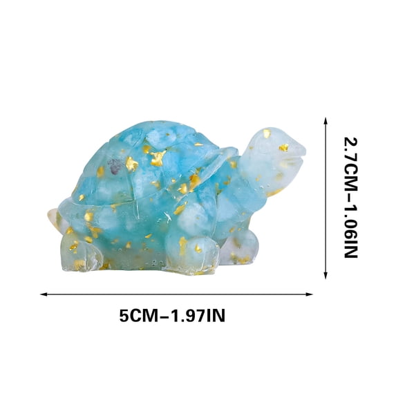 Guozer Glass Turtle Figurines 1PCS Hand Carved Statue Hand Carved Paperweight Pocket Sculpture Home Decoration
