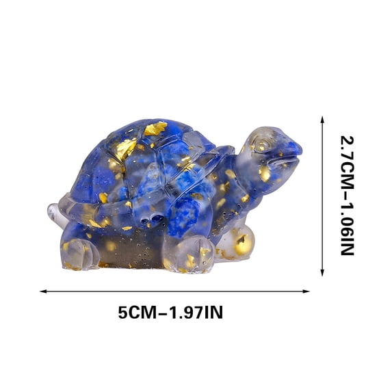 Guozer Glass Turtle Figurines 1PCS Hand Carved Statue Hand Carved Paperweight Pocket Sculpture Home Decoration