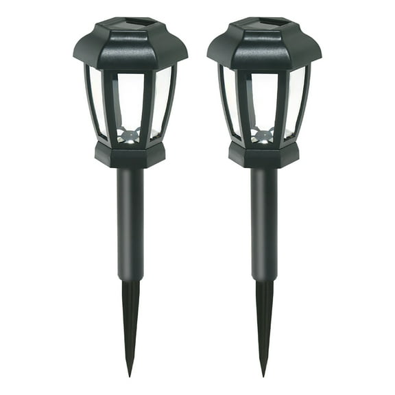 Guozer Ground Plug Lamp 2PCS Solar Powered Outdoor Lights for Fences, Gardens, Backyards, Parks