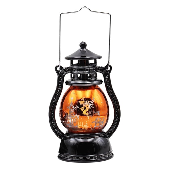 Guozer Clearance Halloween Decorations For Bedroom 1PCS Electronic Portable Night Light Outdoor Halloween Decor Halloween Lantern Hanging Lantern