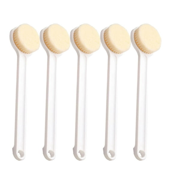 Guozer Long Handled Shower Brush Handheld Bath Brush With Hanging Hole Nylon Mesh Sponge For Men Women Kids Elderly