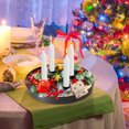 thumbnail image 1 of Guozer Clearance Magnetic Candle Tray For Taper Candles 25 Cm Round Metal Candle With 4 Magnetic Holders Decorative Tray Festive Advent Candle Stand, 1 of 9