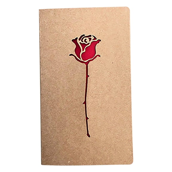 Guozer 5Pcs Blessing Card Thanksgiving Kraft Paper Greeting Card Three-dimensional Greeting Card for Mother's Day