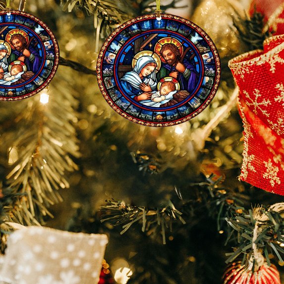 Guozer Clearance Nativity Ornaments for Christmas Tree 1PCS Acrylic Printed Decorative Ornament for Thanksgiving Gifts, Teacher's Day Gifts, Halloween Gifts, Birthday Gifts, Christmas Gifts