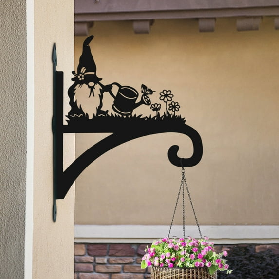 Guozer Planter Wall Mount Bracket Outside Wall Decorations for House Decorative Hooks for Flower Basket Hanging Basket Birdcages