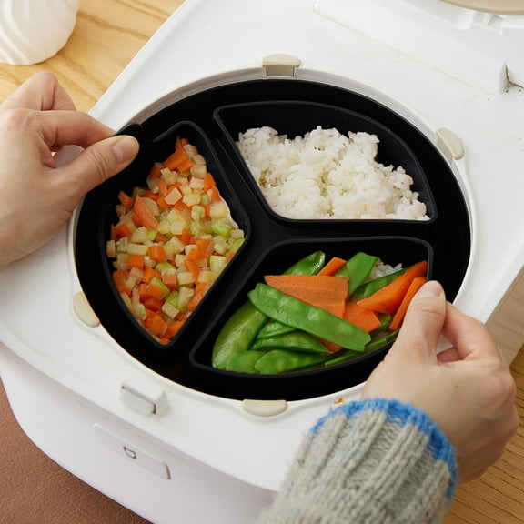 Guozer Rice Cooker Divider Silicone Cooker Liner for Pot with 3 Dividers