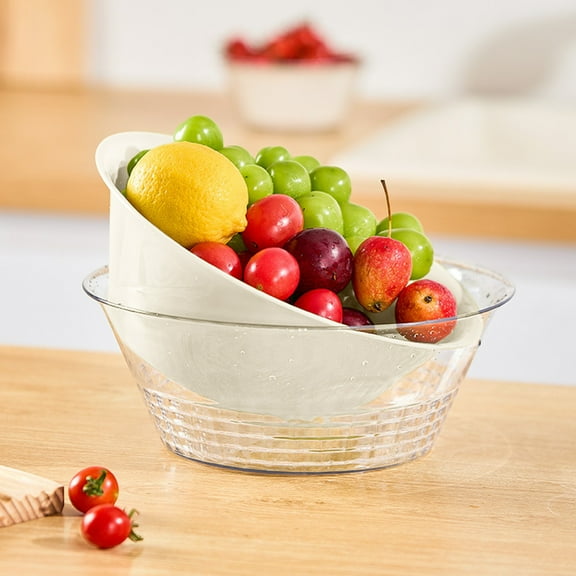 Guozer Rice Washing Multifunctional Draining Basket Kitchen Organizer Basket Fruit Washing Bowl for Cleaning Fruit, Vegetables