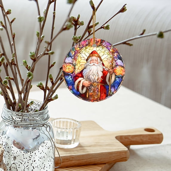 Guozer Santa Claus Hanging Sign 1PCS Christmas Tree Ornaments for Christmas Decor, Wedding Decor, Home Backdrop Decor, Mall Decor