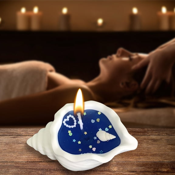 Guozer Shell Shape Wax 1PCS Ocean-themed Candle Fall Wedding Decor Colored Aroma Sand Wax Gifts for Wedding, Engagement, Birthday, Valentine' Day, Christmas, Proposal