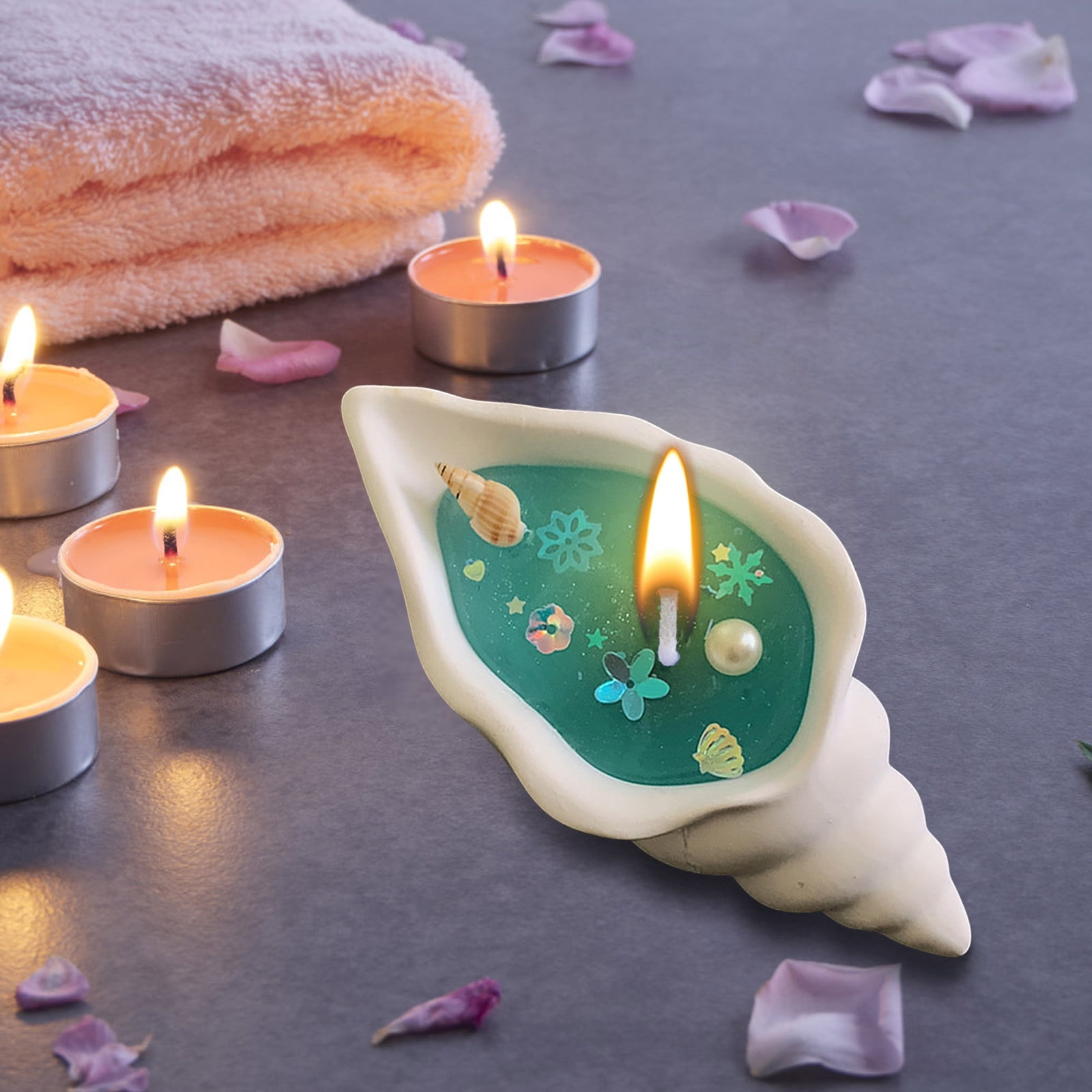 Guozer Shell Shape Wax 1PCS Ocean-themed Candle Fall Wedding Decor
