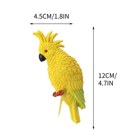 Guozer Simulated Parrot Fish Tank Pendant Fish Tank Decoration Fish Tank Wall Hanging Cute Bird Ornament