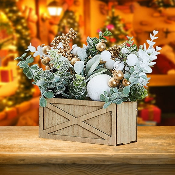 Guozer Simulated Small Bonsai 1PCS Artificial Potted Plants Winter Desktop Plant Decoration for Living Room, Bedroom, Bathroom, Garden, Shopping Mall, School, Kindergarten, Hotel, Cafe