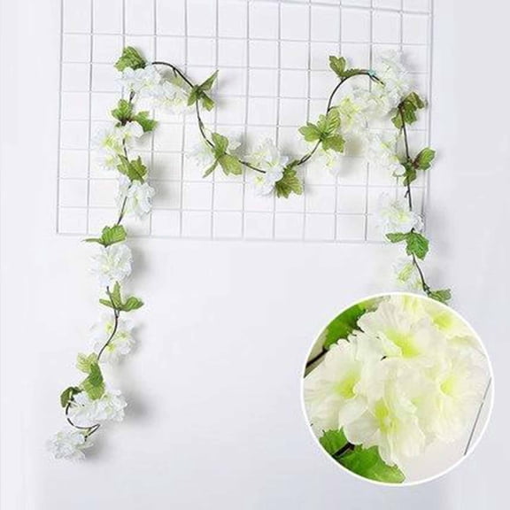 Guozer Simulation Cherry-blossoms Vines for Wedding Decor Flower Garland Hanging Vines for Spring Home Room Party Decor