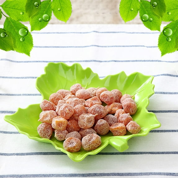 Guozer Clearance Thanksgiving Maple Leaf Fruit Plates Thickening Candy Colorful Candy Tray Plastic Fruit Tray Melon Snack Tray Dry Fruit Tray