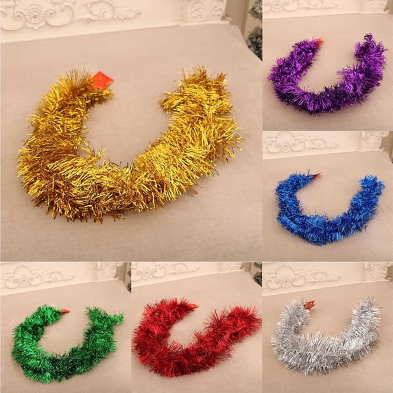 Guozer Tinsel Garland 1PCS Christmas Tree Decorations Christmas Glittering Hanging Garlands for Xmas Party Decor Wedding Room Decoration