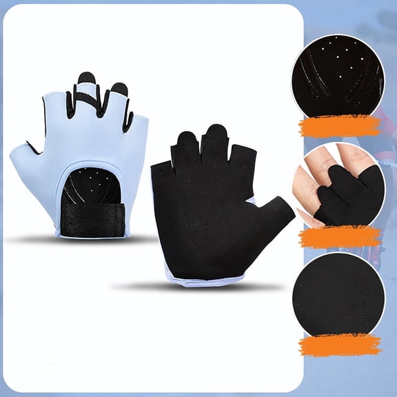 Guozer Weight Lifting Gym Gloves Training Fitness Wrist Wrap Workout Exercise Sports Half Finger Non-slip Gloves S