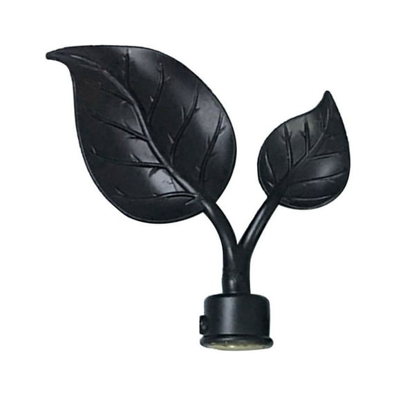 Guozer Curtain Rod Finials 1PCS Leaf Curtain Rod End Trim Curtain Track Rod Caps For Home Decoration,Hotel Decoration,Bar Decoration