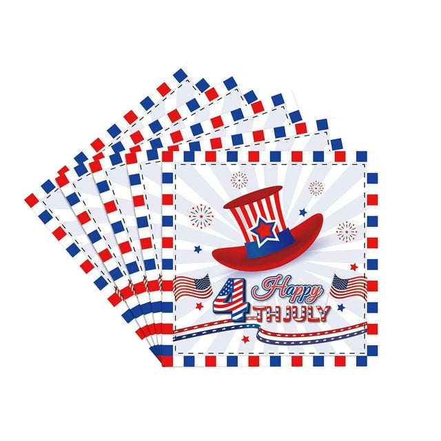 Guozer Disposable Tableware for 4th of July Party Patriotic Party Supplies for Veterans, Election, Memorial Day Decorations