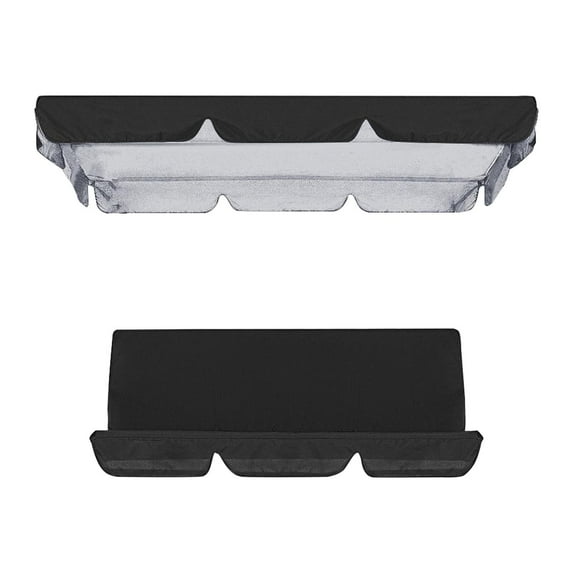 Guozer Garden Seating Awnings, Shade Covers for Outdoor Trapeze Chair, Trapeze Ceiling + Trapeze Seat Cover for Summer, 64.57*44.88*5.91 & 59.06*19.69*3.94 In