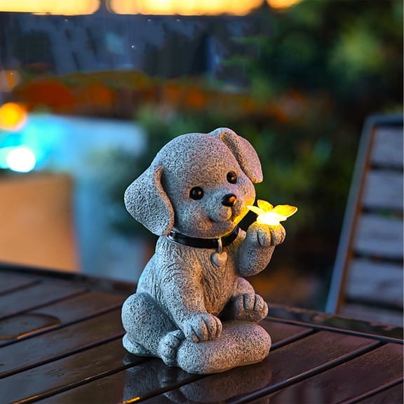 Guozer Garden Statues Lights for Yard Decorations Outdoor, Solar Statue with Light, Animals Stake for Garden Decor