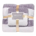 thumbnail image 1 of Guozer Home Savings Polyester Bath Towel Set, Purple, 2 Count, 1 of 3