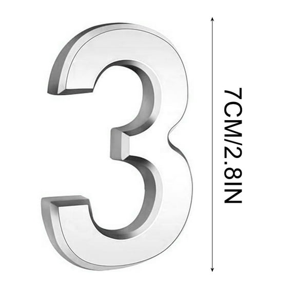 Guozer House Numbers for Outside, Self-adhesive Mailbox Numbers, Digital House Number Sign for Street Door Home Address, 3In