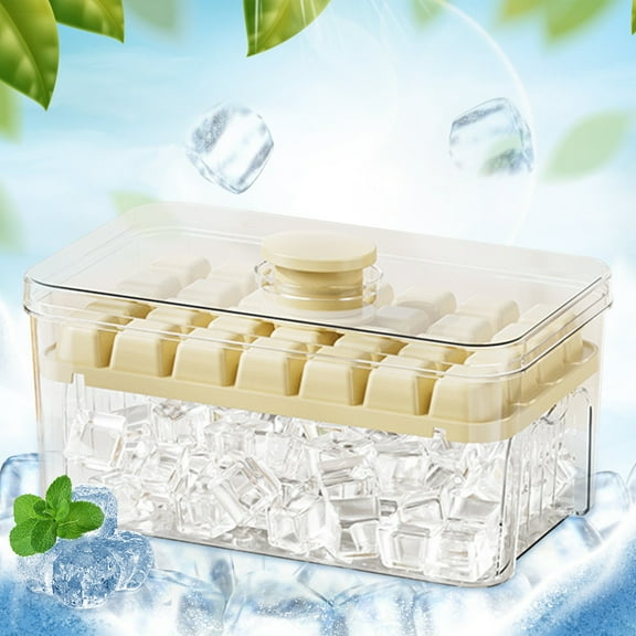 Guozer Ice-cream Maker Press Ice Tray Ice Storage Ice Moulds Household Ice Making Moulds Easy-release Ice-cream Molding with Lid
